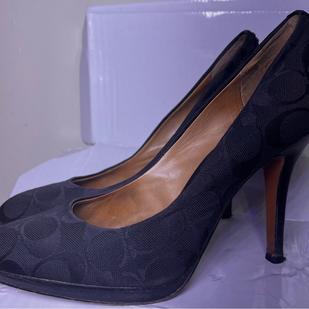 Black Coach heels (make an offer)